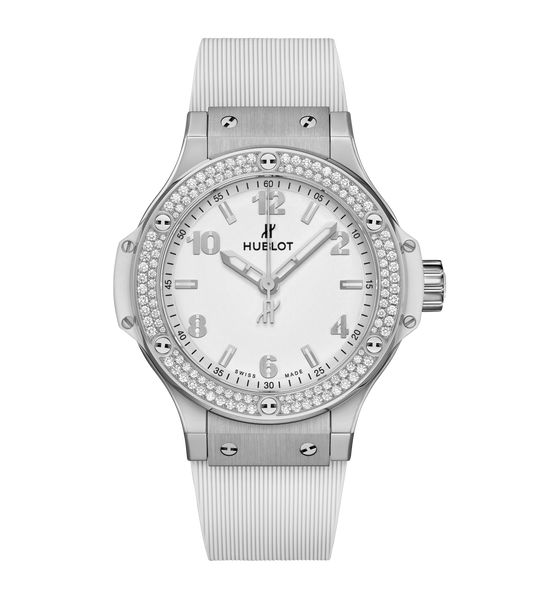 Hublot Big Bang Steel White Diamonds, 38mm with White Dial