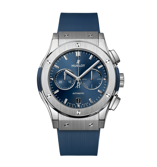 Hublot Classic Fusion Chronograph Titanium Blue, 42mm with Blue Dial