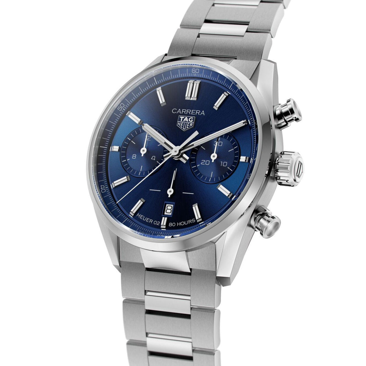 TAG Heuer Carrera Chronograph Men's Calibre Heuer 02 Automatic Chronograph Blue Dial Watch