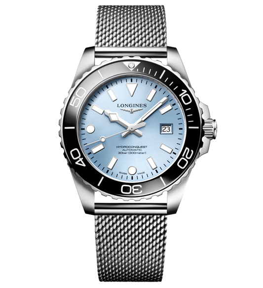 Longines Hydroconquest 42mm Watch with Frosted Blue Dial