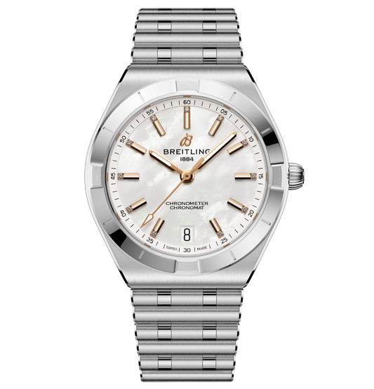 Breitling Chronomat Automatic 36 Watch with Mother of Pearl Dial