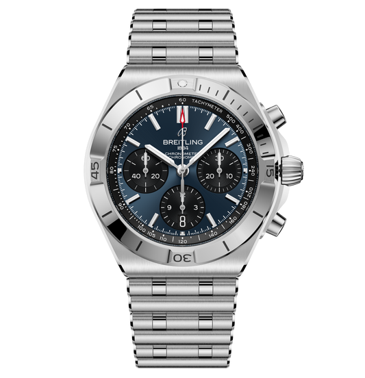 Breitling Chronomat B01 Chronograph 42 Watch with Blue Panda Dial