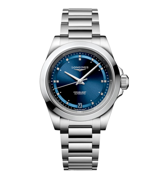 Longines Conquest 34mm Watch with Diamonds