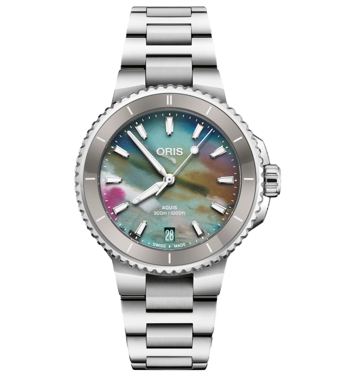 Oris Aquis Date Upcycle Watch with Multicoloured Dial, 36.50mm