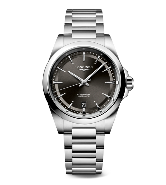Longines Conquest 38mm Watch with Black Dial