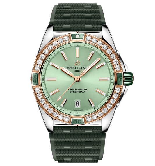Breitling Super Chronomat Automatic 38 Watch with Diamonds