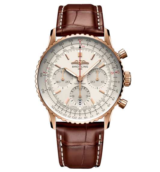 Breitling Navitimer B01 Chronograph 41 Watch with Leather Strap