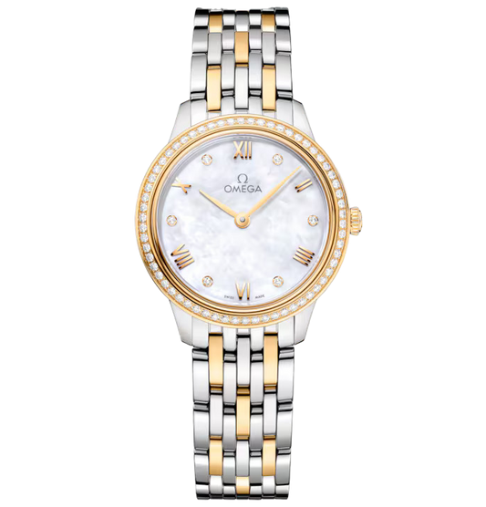 OMEGA De Ville Prestige, 27.50mm with Stainless Steel and Yellow Gold Bracelet