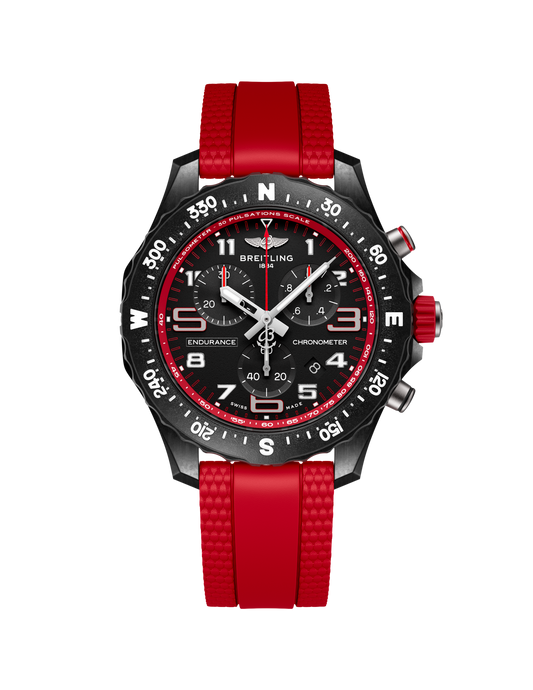 Breitling Endurance Pro 38 Watch with Red Strap