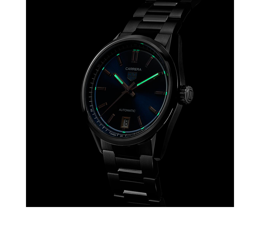 TAG Heuer Carrera Date Watch with Blue Dial