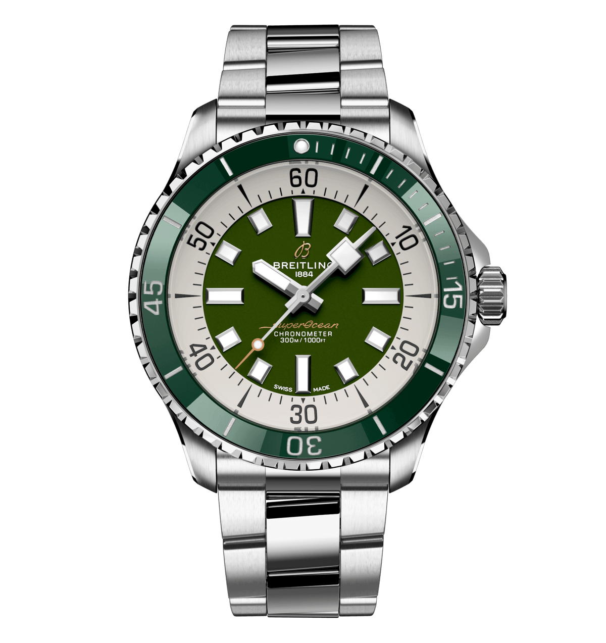 Breitling Superocean Green Watch, 44mm
