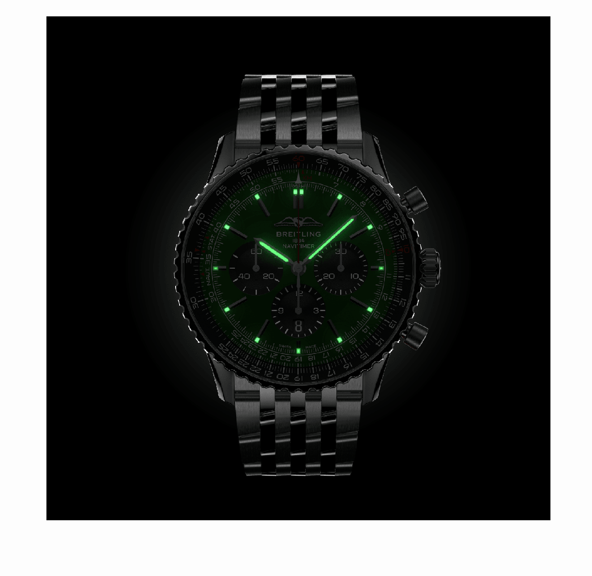 Breitling Navitimer B01 Watch with Green Dial, 46mm