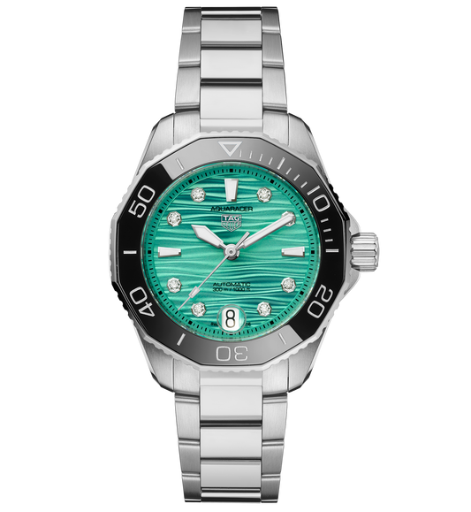 TAG Heuer Aquaracer Professional 300 Watch with a Bold Turquoise Dial