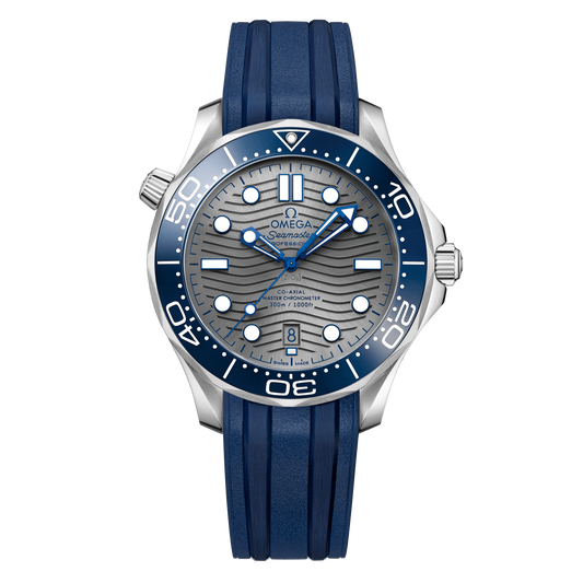 OMEGA Seamaster Diver 300m Co-Axial Master Chronometer 42mm, Steel on Blue Rubber Strap