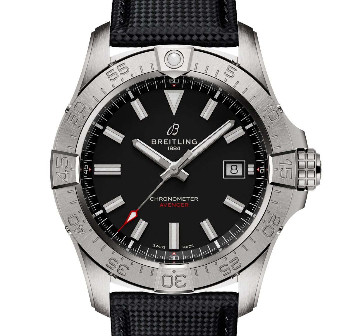 Breitling Avenger Automatic 42mm Watch with Black Strap